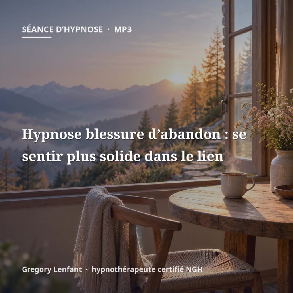 Hypnose blessure d’abandon : se sentir plus solide dans le lien