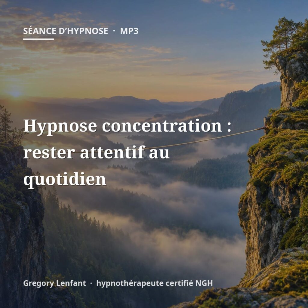 Hypnose concentration : rester attentif au quotidien