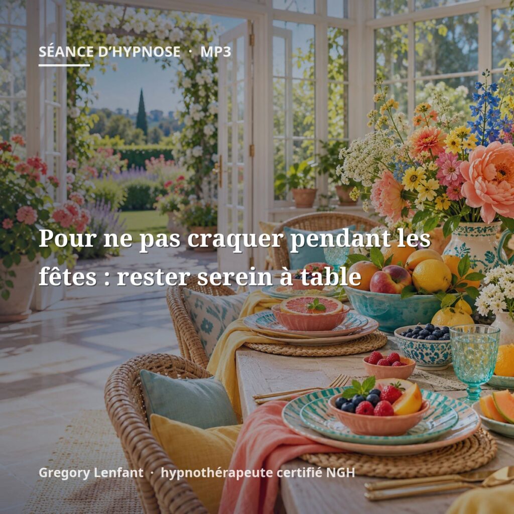 Hypnose pour ne pas craquer pendant les fêtes : rester serein à table