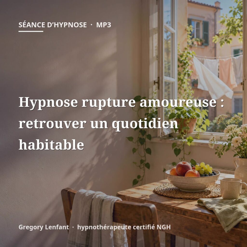 Hypnose rupture amoureuse : retrouver un quotidien habitable